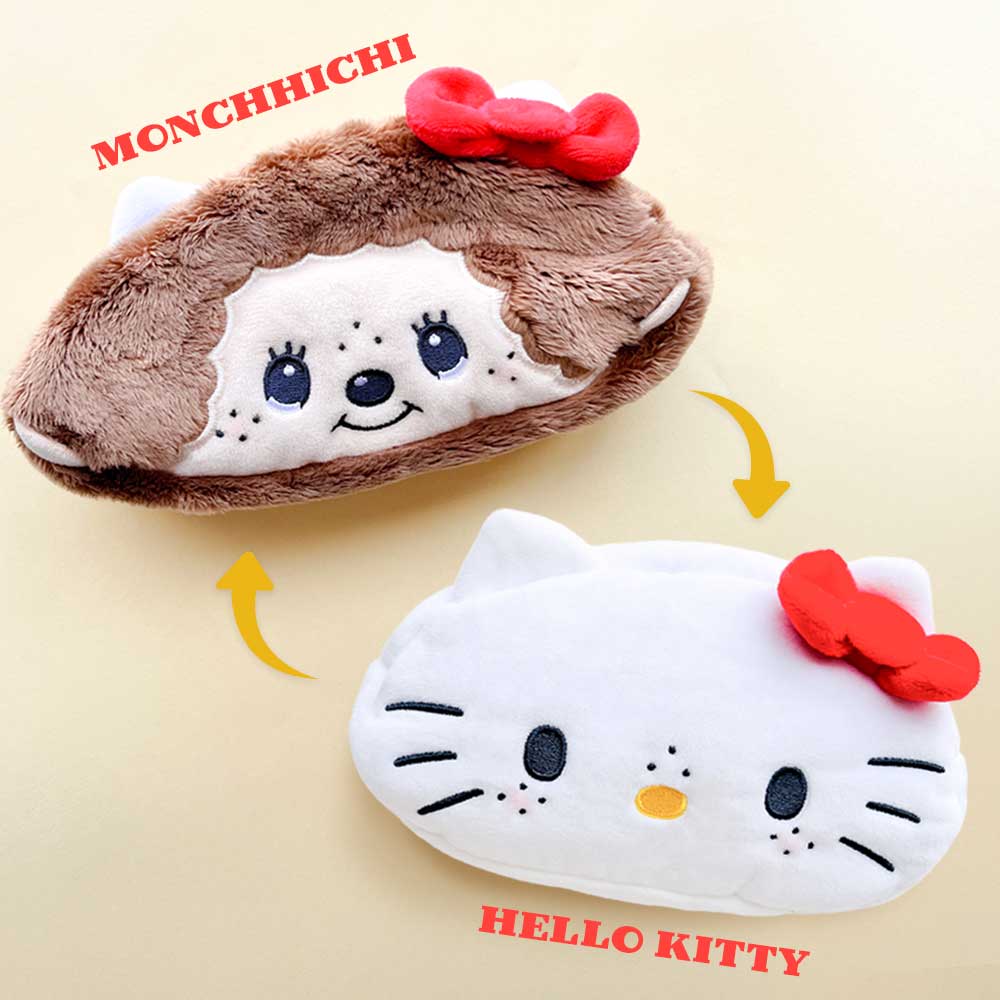 ひっくるんペンポーチ モンチッチ ハローキティ サンリオ リバーシブル 2way ペンポーチ