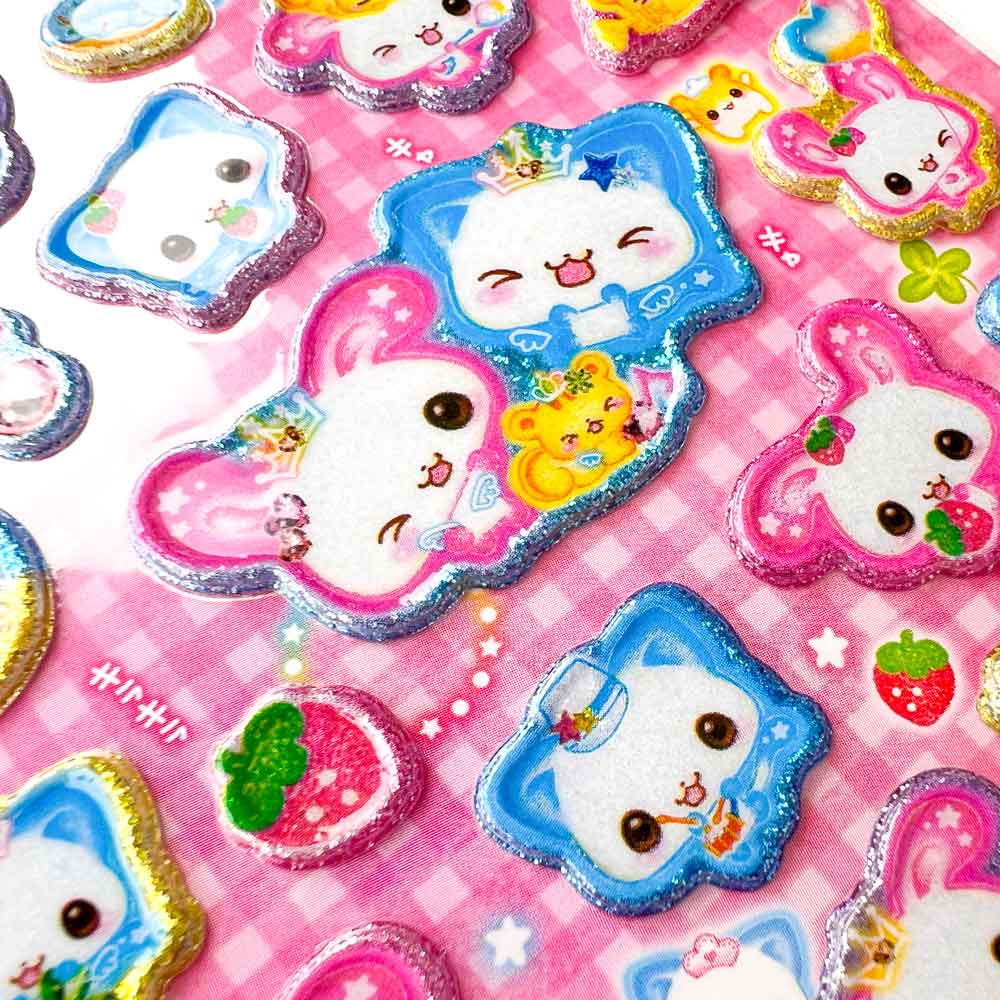 【正規品 定価 即納】キャンディーグリッターシール あわわちゃん もちもちぱんだ ぽんぽんシマエナガ ハッピーマーチ