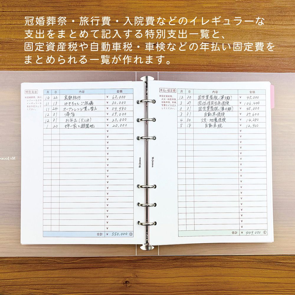【公式】MY JOURNAL システムバインダーMサイズ・リフィル〈管理シリーズ〉