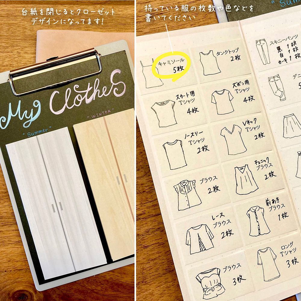 【公式】管理ふせんセット(クローゼット・洋服)