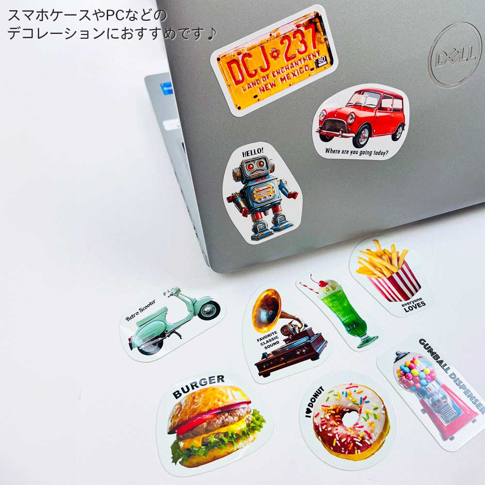 【期間限定セール15%OFF】ステッカーセット レトロ