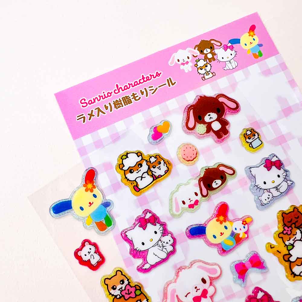 【正規品 定価 即納】シール サンリオ キティ コロコロクリリン ウサハナ シール帳 平成 小学生 女子 ぷっくり 立体シール ぷくぷく