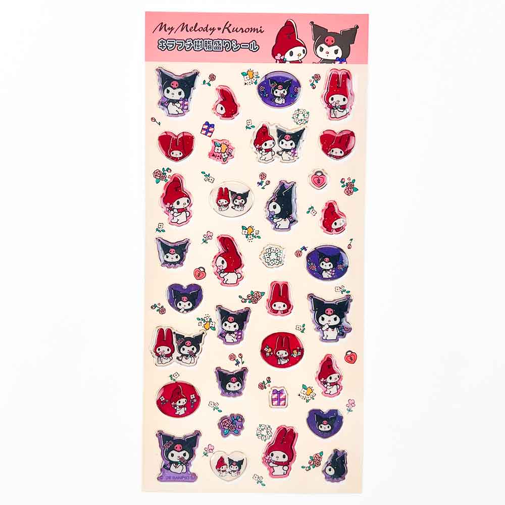【正規品 定価】サンリオ シール ぷっくり キラフチ樹脂もりシール サンリオキャラクターズ サンリオ ウサハナ ヘイセイウサギ かわいい