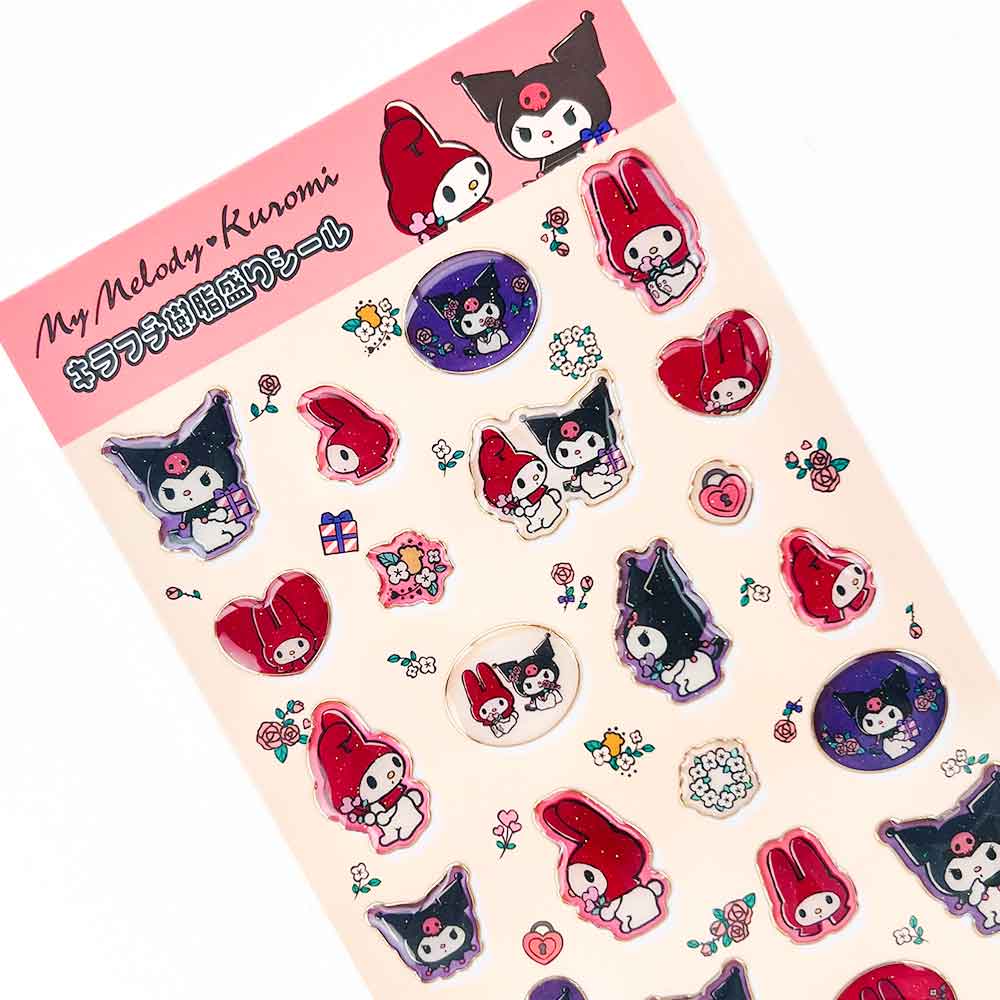 【正規品 定価】サンリオ シール ぷっくり キラフチ樹脂もりシール サンリオキャラクターズ サンリオ ウサハナ ヘイセイウサギ かわいい