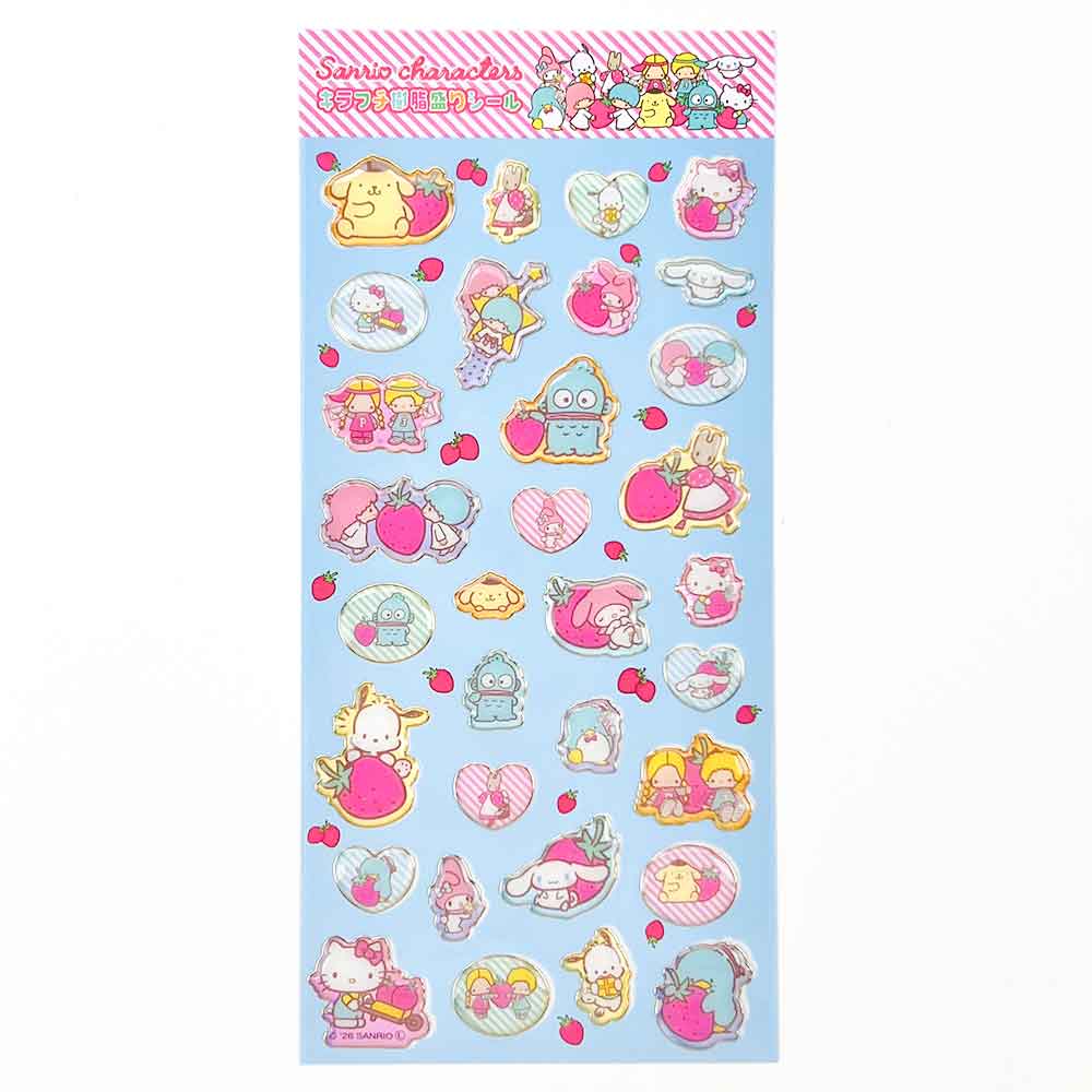 【正規品 定価】サンリオ シール ぷっくり キラフチ樹脂もりシール サンリオキャラクターズ サンリオ ウサハナ ヘイセイウサギ かわいい