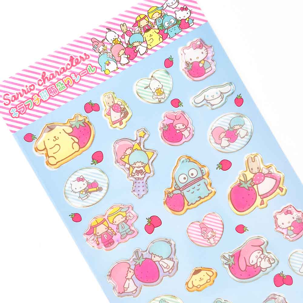 正規品 定価】サンリオ シール ぷっくり キラフチ樹脂もりシール