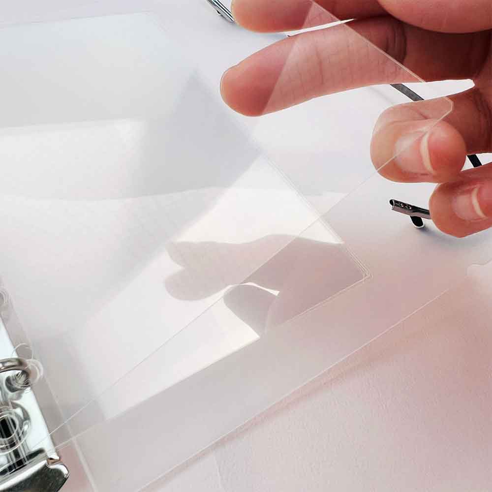 SUKIPETA シールバインダー 貼ってはがせるクリア台紙