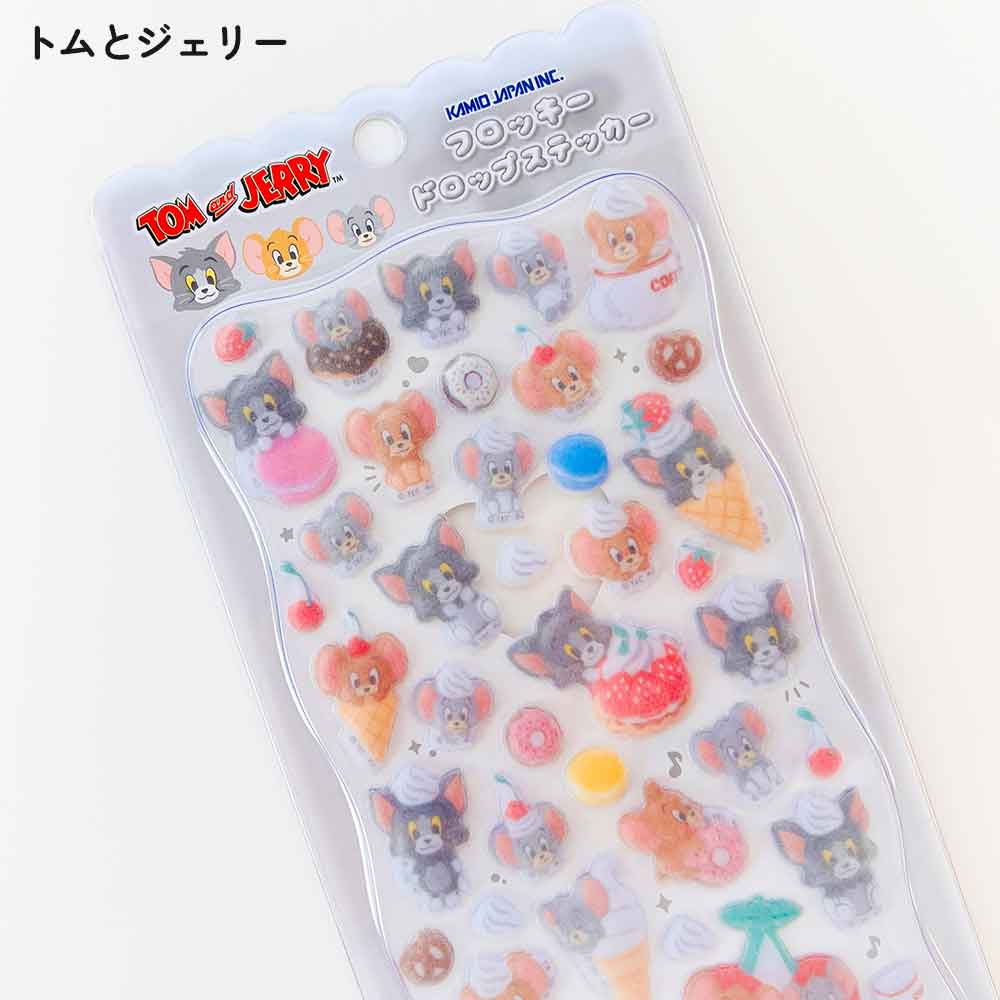 ディズニー フロッキードロップステッカー トイストーリー ズートピア スティッチ マリー トムとジェリー パワーパフガールズ