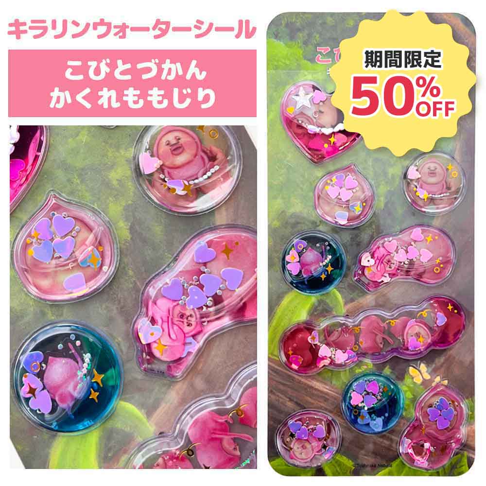 【正規品 定価】キラリンウォーターシール こびとづかん カクレモモジリ ウォーターシール