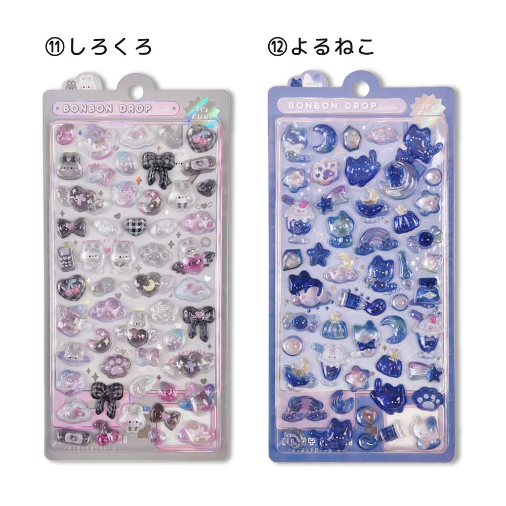 ボンボンドロップシール 立体 シール クーリア クリア BONBON DROP ぷっくり キャラクター