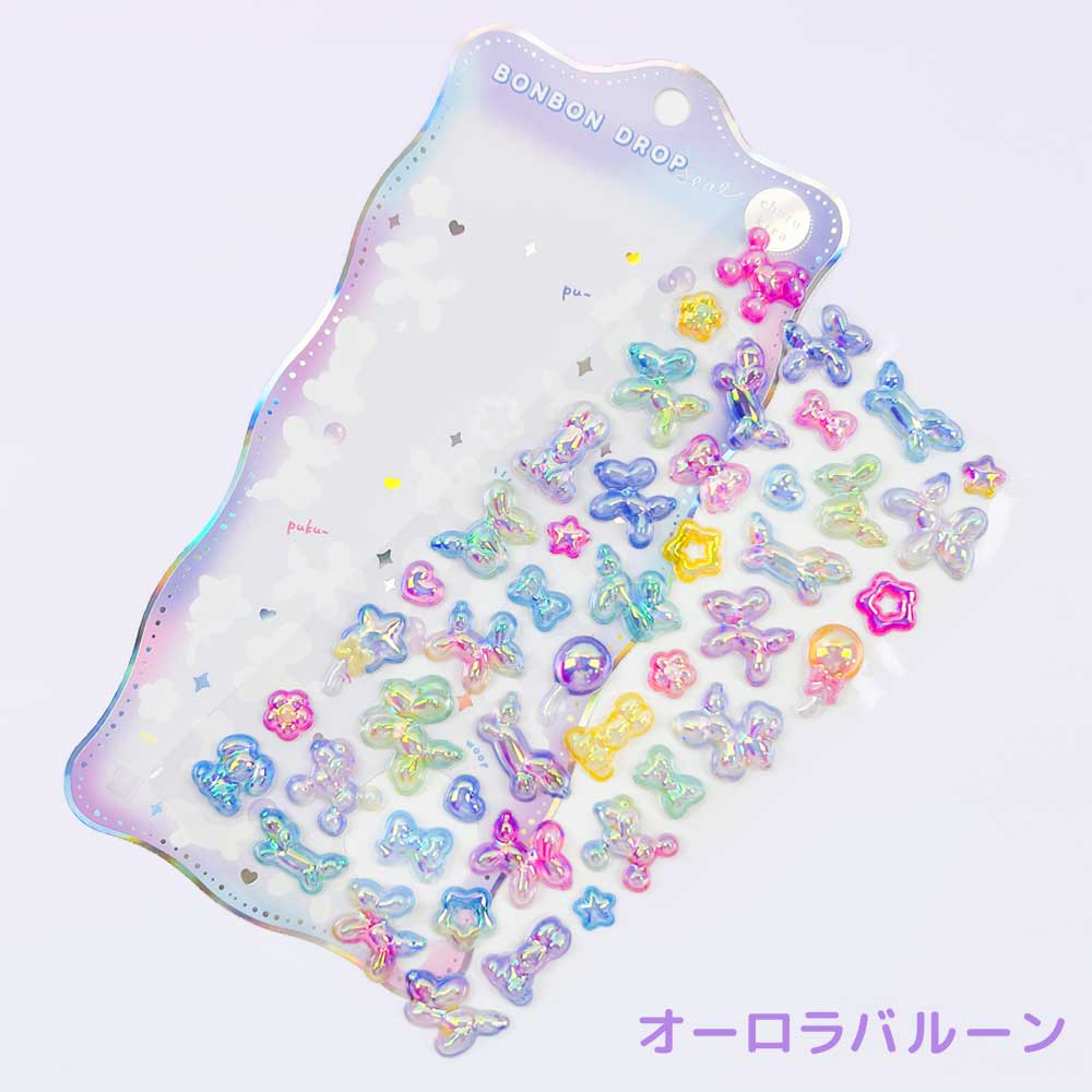 ボンボンドロップシール 立体 シール クーリア クリア BONBON DROP ぷっくり キャラクター