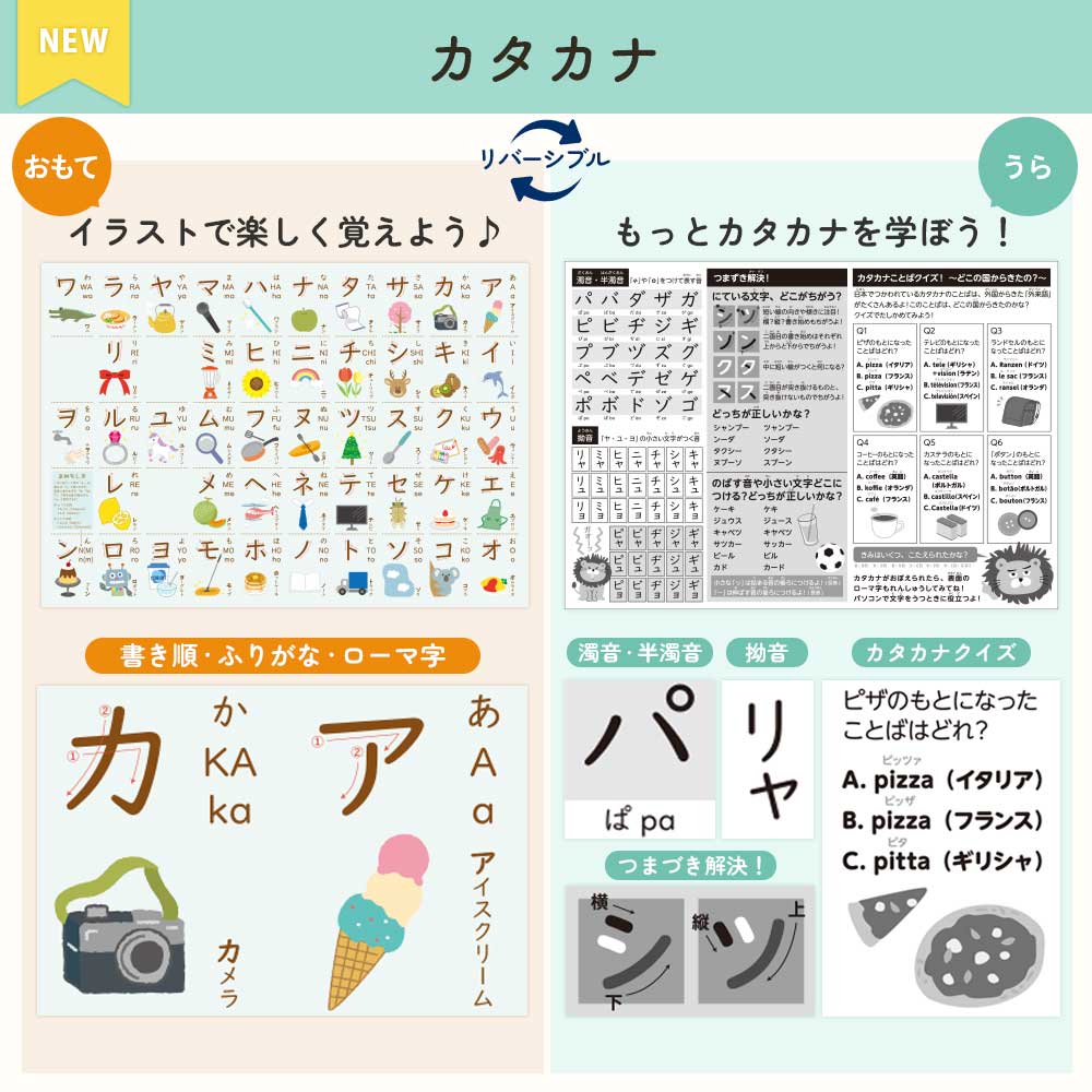 新デザイン追加♪リバーシブルお風呂ポスター｜ステップアップ学習で楽しく知育！