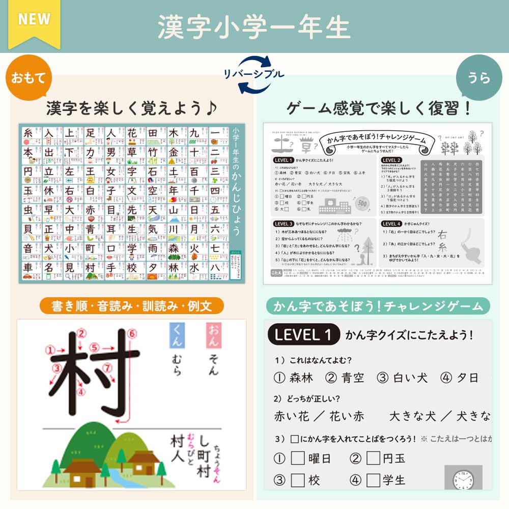 新デザイン追加♪リバーシブルお風呂ポスター｜ステップアップ学習で楽しく知育！