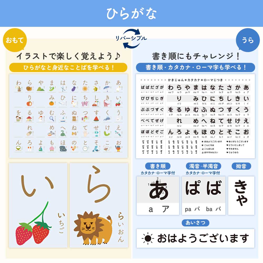 新デザイン追加♪リバーシブルお風呂ポスター｜ステップアップ学習で楽しく知育！