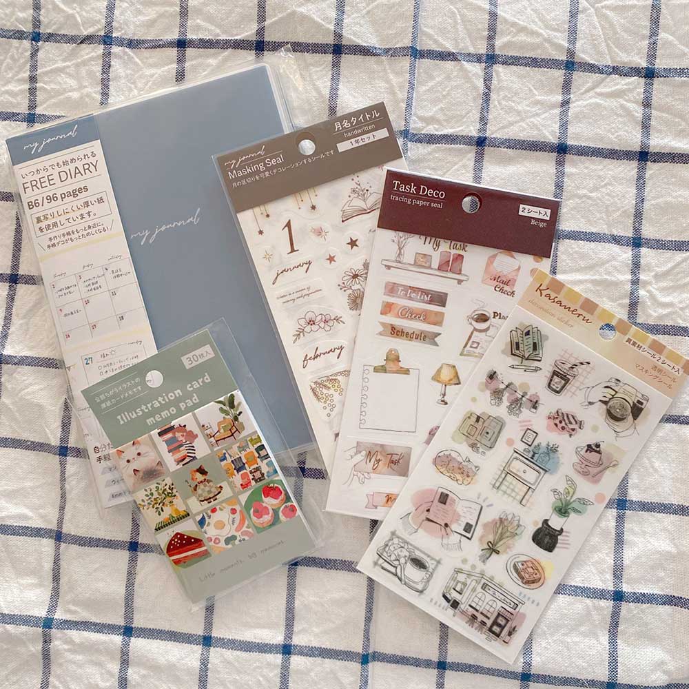 【公式アンバサダー企画セット割20％OFF】ひらのまいこさんセレクト いつでも始められるフリー手帳5点セット