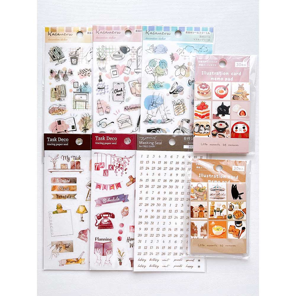 【公式アンバサダー企画セット割20％OFF】あおさんセレクト いつでも始められるフリー手帳9点セット