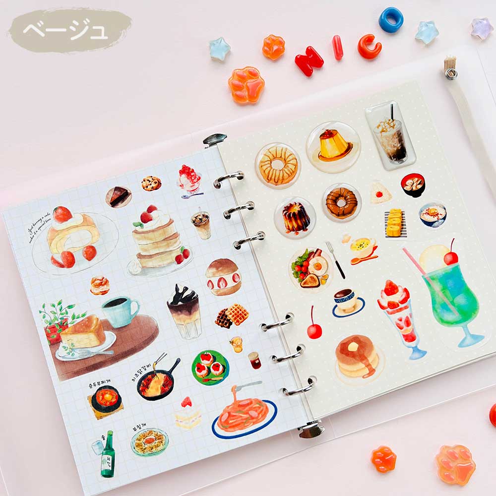 わたしのシール帳 はがせる 台紙 バインダー シール台紙 クリアポケット 透明