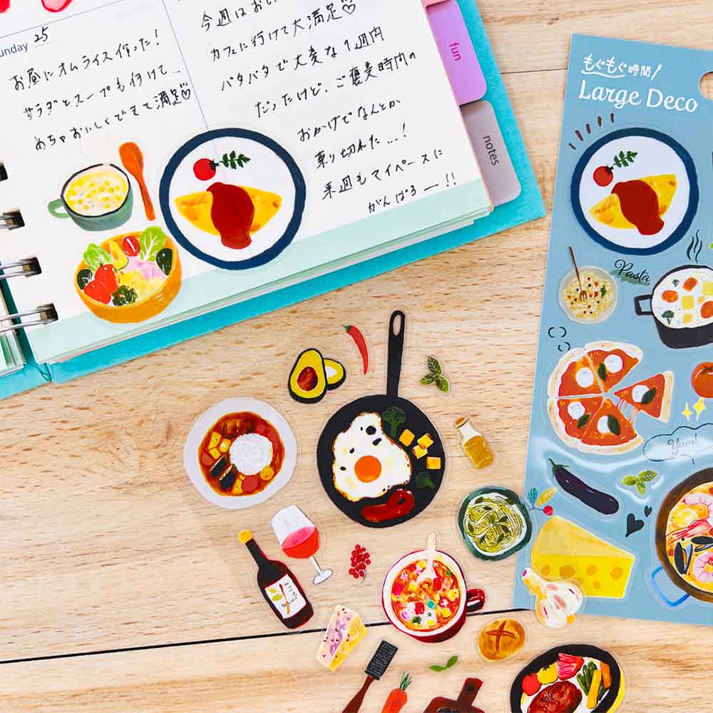ラージデコシール 大きめ 透明シール マット 貼ってはがせる