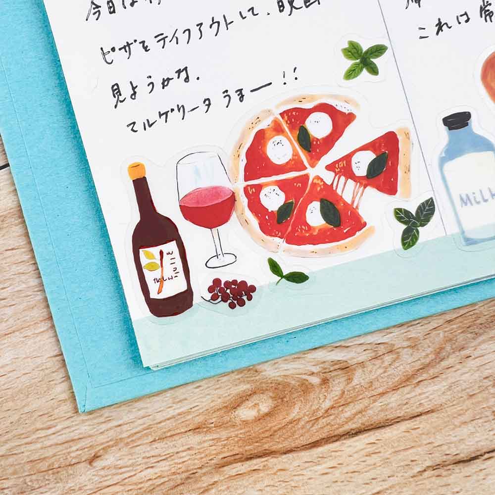 ラージデコシール 大きめ 透明シール マット 貼ってはがせる