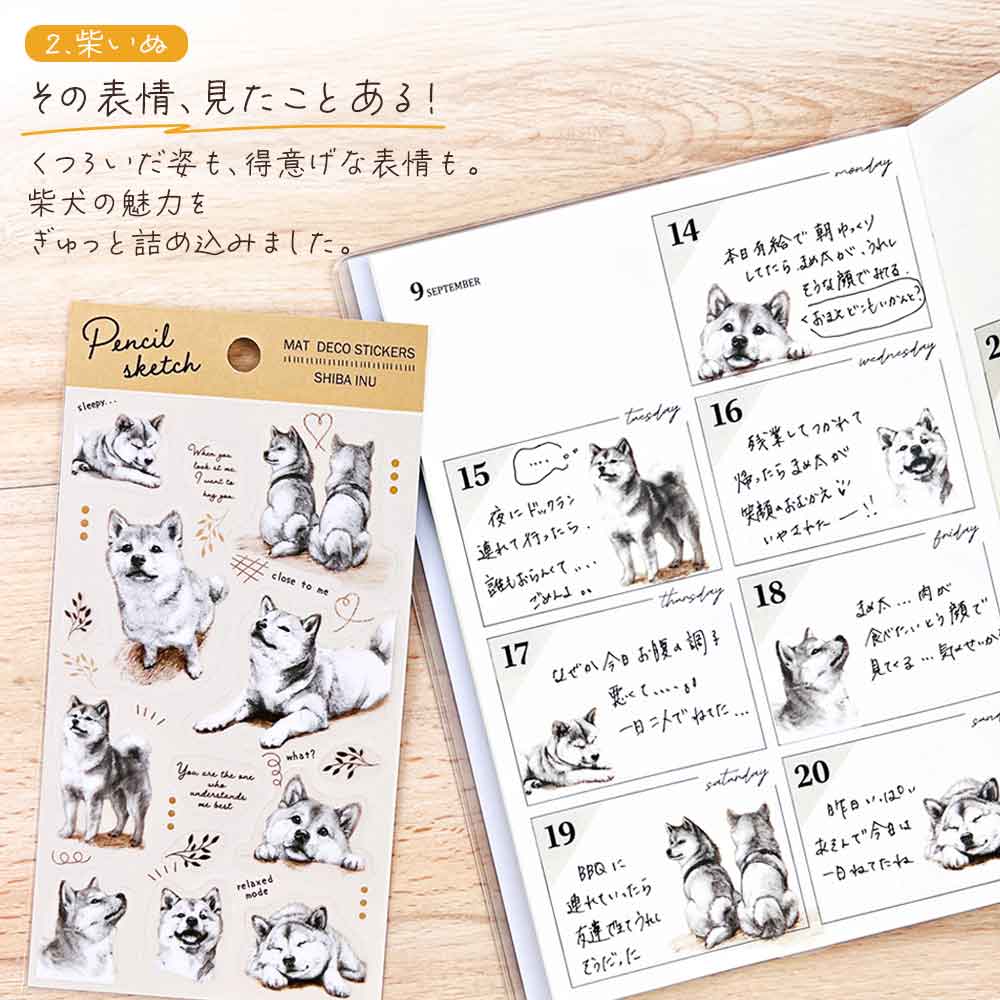 鉛筆スケッチ デコシール